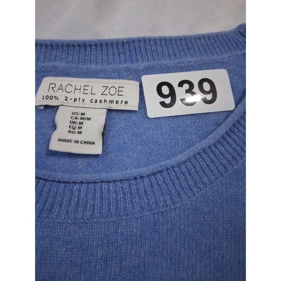 Rachel Zoe Womens Large 100% 2-Ply Cashmere Crewneck Quiet Luxury Soft Sweater - Picture 9 of 10